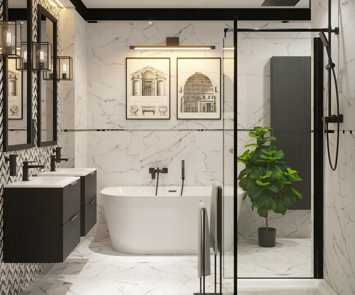 Kinkiet łazienkowy ActiveJet czarny zintegrowane źródło LED 20W PAWANA IP44 - obrazek 3